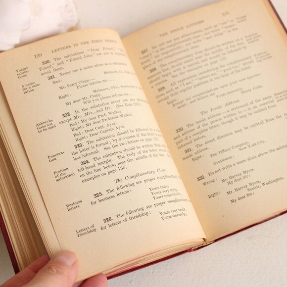 Vintage 1900s Book, "Handbook of Composition" by Edwin C Woolley PhD, Grammatica - Picture 9 of 9